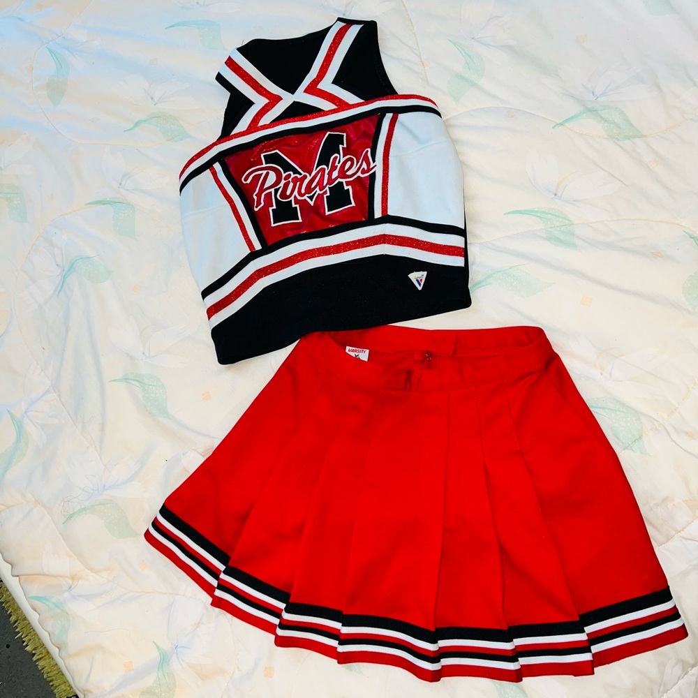 Varsity Red and Black Cheer Uniform